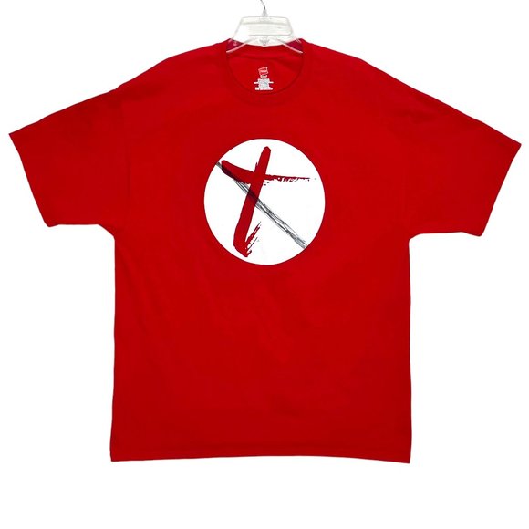 Hanes Event Staff T-Shirt Men's 2XL Red Short Sleeve Unknown Asia Concert/Event - Picture 1 of 8